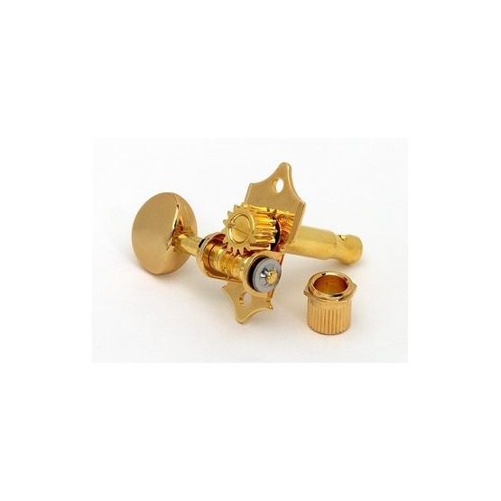 GOTOH TK7806002 OPEN GEAR 3 X 3 OVAL BUTTONS GOLD WITH HARDWARE 15:1 15/16 SCREW SPACING