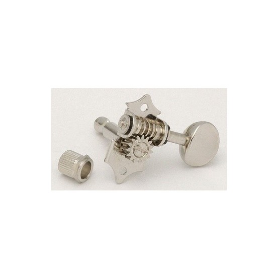 GOTOH TK7806001 OPEN GEAR 3 X 3 OVAL BUTTONS NICKEL WITH HARDWARE 15:1 15/16 SCREW SPACING