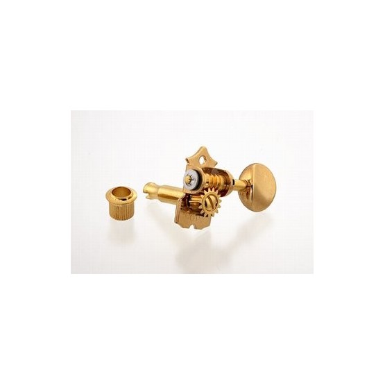 GOTOH TK7786002 OPEN GEAR 6-IN-LINE OVAL BUTTONS GOLD WITH HARDWARE 15:1
