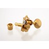 GOTOH TK7786002 OPEN GEAR 6-IN-LINE OVAL BUTTONS GOLD WITH HARDWARE 15:1