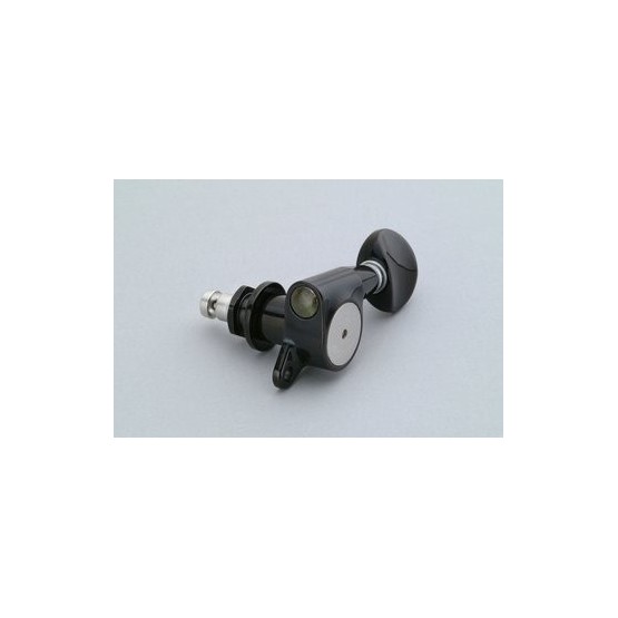 GOTOH TK7660003 MINI TUNING KEYS BLACK 6-IN-LINE HEIGHT ADJUSTABLE POSTS WITH HARDWARE 16:1