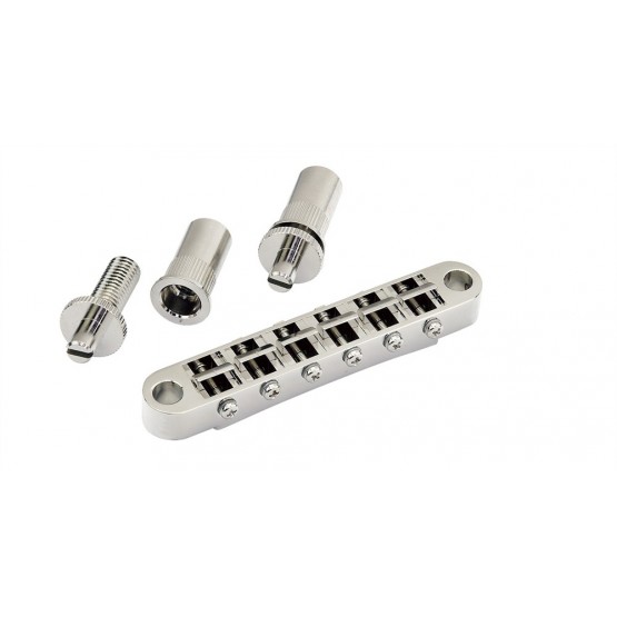 GOTOH GB0525010 TUNEMATIC LARGE MOUNTING HOLES CHROME 2-1/16 STRING 2-29/32 POST SPACING