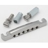 ALL PARTS TP3406001 FEATHERWEIGHT STOP TAILPIECE WITH USA THREAD STUDS & ANCHORS NICKEL 3-1/4 SP