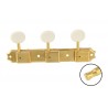 ALL PARTS TK0700002 VINTAGE DELUXE STYLE 3X3 ON A STRIP OFF-WHITE PLASTIC BUTTONS