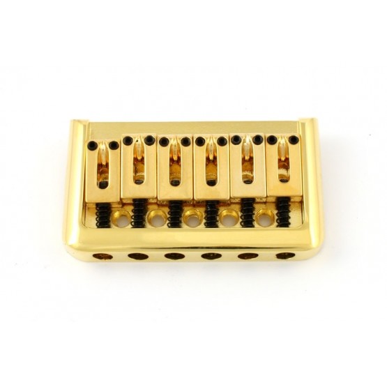 ALL PARTS SB5107002 NON-TREMOLO BRIDGE WITH STEEL SADDLES GOLD WITH SCREWS 2-1/8 SPACING