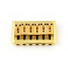ALL PARTS SB5107002 NON-TREMOLO BRIDGE WITH STEEL SADDLES GOLD WITH SCREWS 2-1/8 SPACING