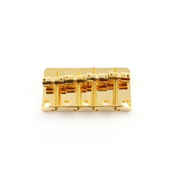 ALL PARTS BB0310002 BASS BRIDGE GOLD WITH SCREWS FOR FENDER 2-1/4 STRING SPACING
