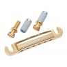 ALL PARTS TP0400002 STOP TAILPIECE WITH USA THREAD STUDS & ANCHORS GOLD 3-1/4 STUD SPACING