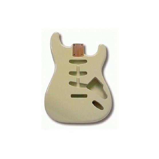 ALL PARTS SBFOW REPLACEMENT BODY FOR STRAT ALDER TREMOLO ROUTING WHITE FINISH