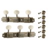 ALL PARTS TK0700007 VINTAGE DELUXE STYLE 3X3 ON A STRIP OFF-WHITE PLASTIC BUTTONS