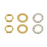 ALL PARTS EP4970002 EXTRA GOLD NUTS (2) STAR WASHERS (2) GOLD SMOOTH WASHERS