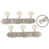 ALL PARTS TK0878001 ECONOMY VINTAGE STYLE 3X3 ON A STRIP OFF-WHITE PLASTIC BUTTONS