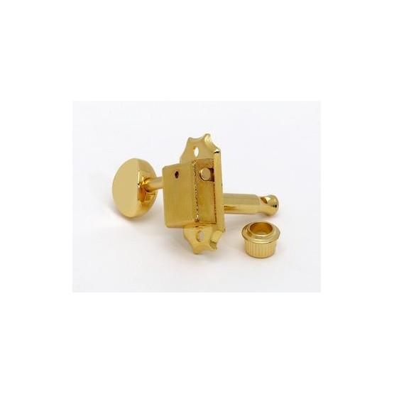 ALL PARTS TK0775002 3 X 3 TUNING KEYS ECONOMY VINTAGE STYLE WITH METAL OVAL BUTTONS GOLD 14:1