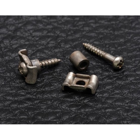 ALL PARTS AP0723007 TWO AGED NICKEL STRING GUIDES WITH METAL SPACERS AND SCREWS