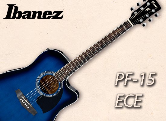 Guitarra acústica Ibanez PF15 ECE TBS