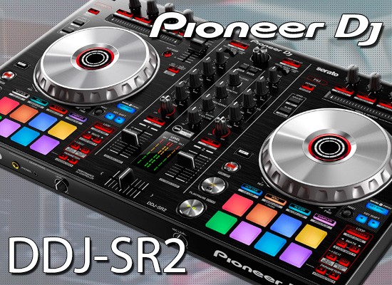 Controlador Pioneer DJ DDJ-SR2 portátil de 2 canales para Serato