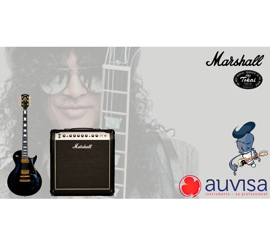 Vídeo: Amplificador para guitarra Marshall SL-5 Slash y Tokai LC107S